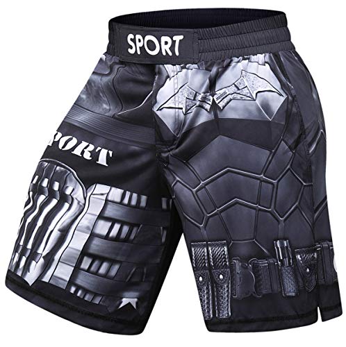 Cody Lundin Herren Strand-Shorts, Badeshorts, schnelltrocknend, Schwimmen, Baden, Freizeit, Surfen, Boardshorts, Kampftraining, Wettkampf-Hose, Sport, Jujitsu, Sanda Shorts, Stil D, XXL von Cody Lundin