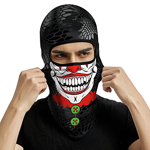 Cody Lundin Sturmhaube Vollgesichtsmaske Cool Sonnenschutz Abdeckung Maske Langer Hals Atmungsaktiv Ski Motorrad Maske für Männer Frauen Halloween Cosplay Outdoor Sport Radfahren Wandern von Cody Lundin