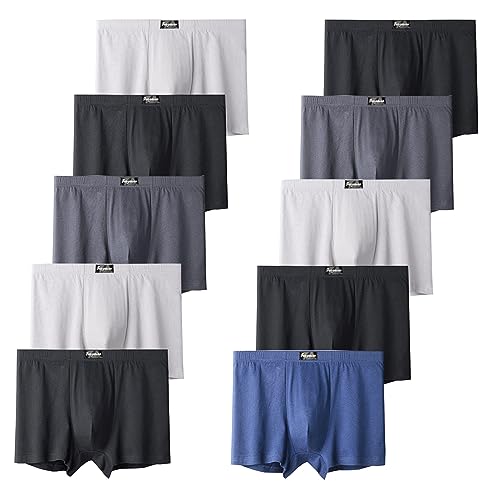 Cogindss Xmrlvn Jungen-Boxershorts 10 Stück Baumwolle weich bequem atmungsaktiv für 14–16 Jahre einfacher Stil Locker und atmungsaktiv(Größe: XXL, Mehrfarbig) von Cogindss Xmrlvn