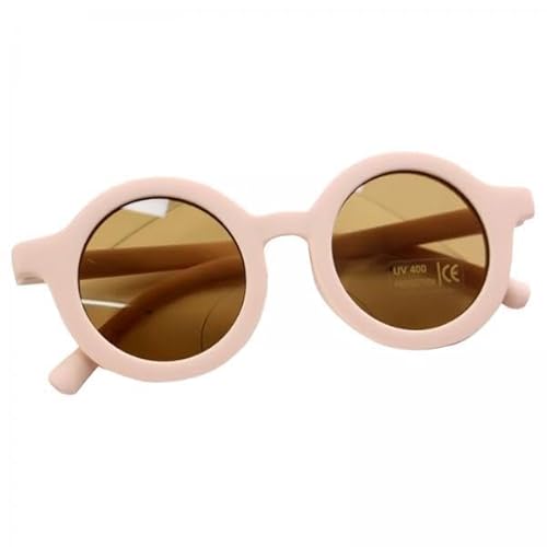 Colcolo 4x Retro Kinder Sonnenbrille, Brille mit Rahmen, Flexible, Niedliche Brille, Rund für Kinder, Kinder, Sport, Strand Im Freien, Rosa von Colcolo