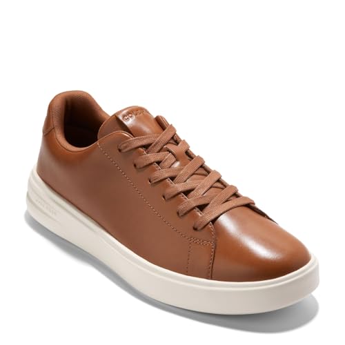 Cole Haan Herren Grand+ Court Sneaker, British Tan/Elfenbein, 44 EU von Cole Haan