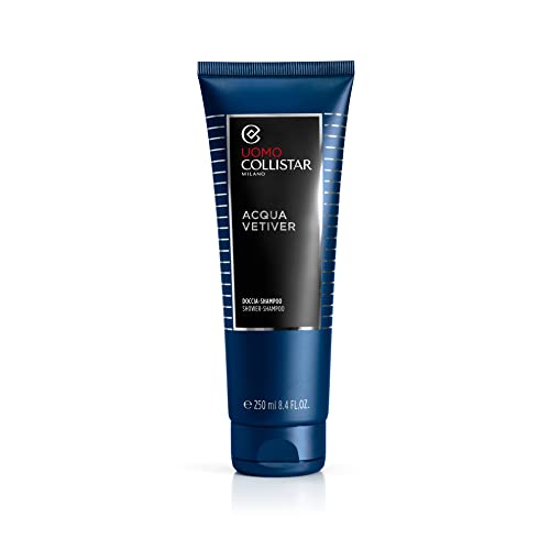 Collistar Acqua Vetiver Duschgel-Shampoo für Männer, reinigt Körper und Haare, pflegt und spendet Feuchtigkeit, ohne SLES, 250 ml von Collistar