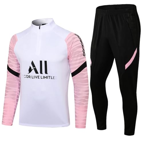 Cololuck Paris Fußball Trainingsanzug, Fußballclub Herren Langarm-Sportbekleidung, Fauftrainingsanzug Atmungsaktives Sporttraining Fitness Trainingsanzug Jogginghose Jogginganzug von Cololuck