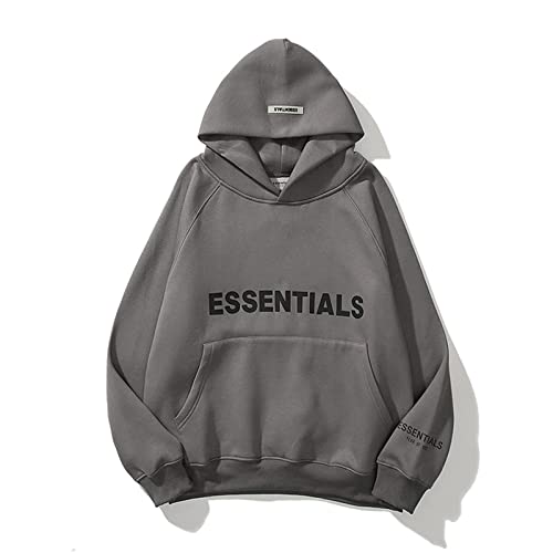 Essentials Hoodie, Doppellinie Geklebte 3D-Buchstaben Hip Hop Paare Pullover Sportbekleidung, Unisex-Fleece-Sweatshirt Mit Kapuze (Color : 7, Size : M) von Cololuck