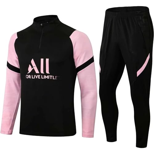 Paris Fußball Trainingsanzug,fußballclub Herren Langarm-Sportbekleidung,lauftrainingsanzug Fußball Atmungsaktives Sporttraining Fitness Trainingsanzug Jogginghose Jogginganzug (Color : 2, Size : M) von Cololuck