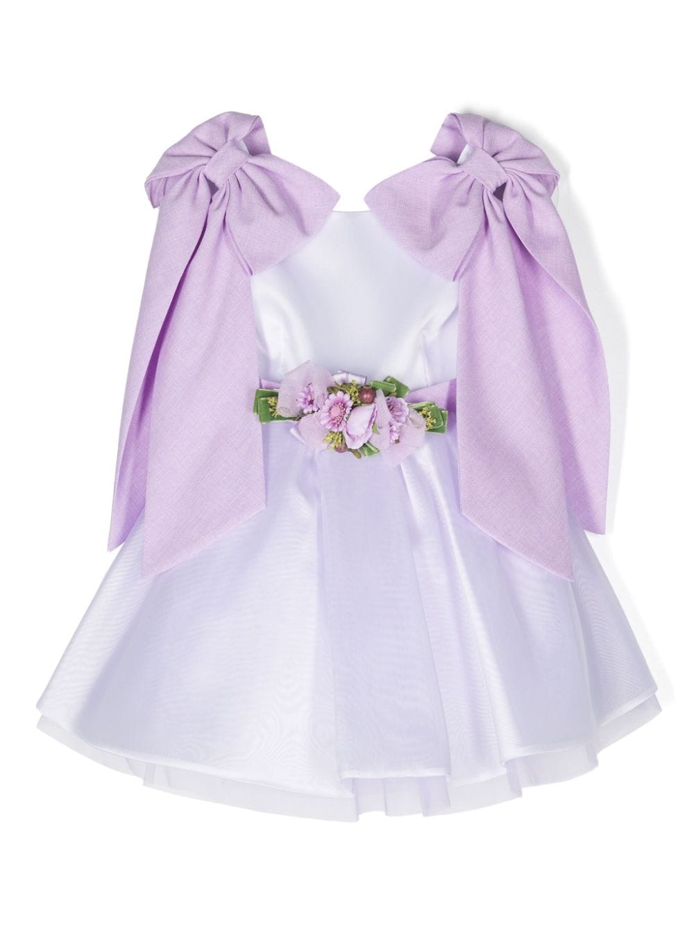 Colorichiari Kleid mit Blumenapplikation - Violett von Colorichiari