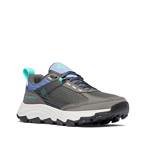 Columbia Hatana Max Outdry WP wasserdichte Wanderschuhe für Damen, Grau (Dark Grey x Electric Turquoise), 38.5 EU von Columbia