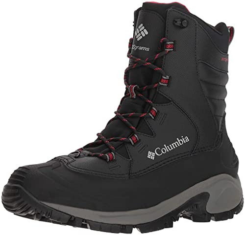 Columbia Herren Bugaboot III Schneestiefel, Schwarz/Hellrot, 44.5 EU von Columbia