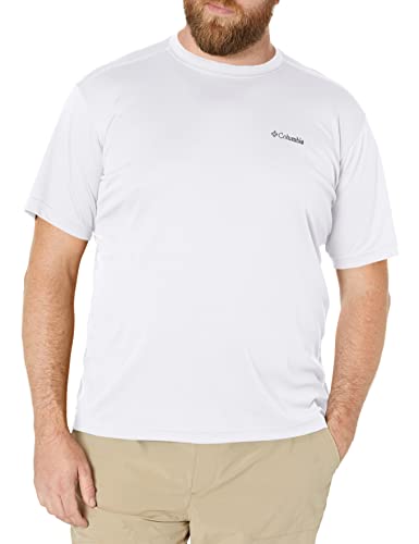 Columbia Herren Meeker Peak Short Sleeve Crew Sport-T-Shirt, weiß, Small von Columbia