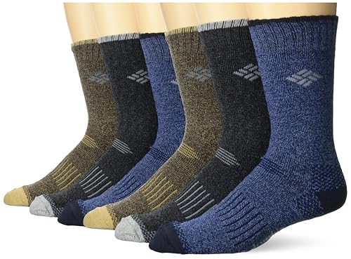 Columbia Herren Moisture Control Quarter Crew 6-Pack Socken, Khaki/Marineblau/Braun/Schwarz, 37.5-46 EU Columbia Herren Moisture Control Quarter Crew 6-Pack Socken, Khaki/Marineblau/Braun/Schwarz, 37.5-46 EU von Columbia