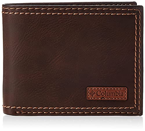 Columbia Herren RFID-blockierende Passcase-Geldbörse Faltbare Brieftasche, Dark Tan, One Size von Columbia