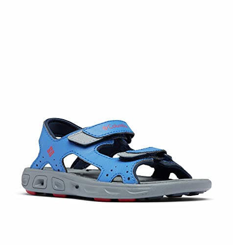 Columbia Childrens Techsun Vent Trekkingsandalen für Unisex Kinder, Blau (Stormy Blue x Mountain Red), 26 EU von Columbia