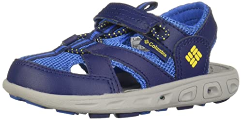 Columbia Childrens Techsun Wave Trekkingsandalen für Unisex Kinder, Blau (Cousteau x Deep Yellow), 25 EU von Columbia