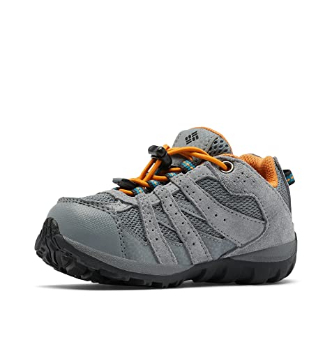 Columbia Redmond WP wasserdichte Wanderschuhe für Kinder, Grau (Ti Grey Steel x Gold Amber C), 25 EU von Columbia