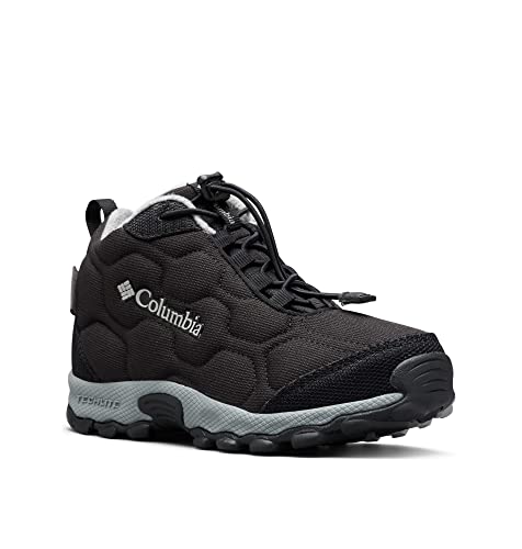 Columbia Firecamp Mid 2 WP wasserdichte Wanderstiefel für Kinder, Schwarz (Black x Monument Y), 33 EU von Columbia