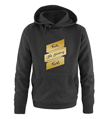 Comedy Shirts Fuck The Fucking Fuck - Herren Hoodie - Schwarz/Gold Gr. M von Comedy Shirts