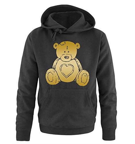 Comedy Shirts TEDDYBÄR - Herren Hoodie - Schwarz/Gold Gr. XXL von Comedy Shirts