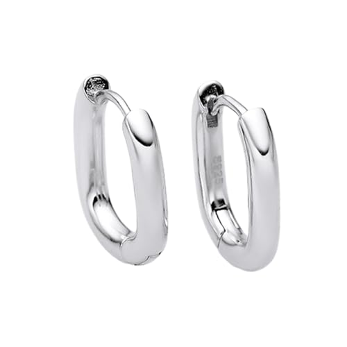 Silberne Creolen für Damen, S925-Sterlingsilber, kleine Creolen-Ohrringe für empfindliche Ohren, Geburtstag, Weihnachten, Mädchen, Schmuck, Geschenk (Oval) von Comforso