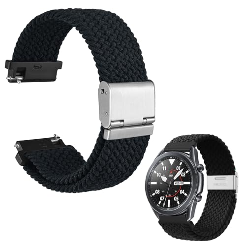 Gewebtes Nylon Uhrenarmband,Geflochtene Sport Uhrenarmbänder Für Herren Und Damen,22mm Armband,Uhrenarmband Herren,Uhrband 22mm,Uhr Armband,Uhrband,22mm Armband Nylon,Uhrenersatzbänder-Schwarz von Comioke