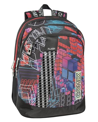 Comix Unisex Kinder Business Rucksack, Schwarz, Einheitsgröße, Casual von Comix