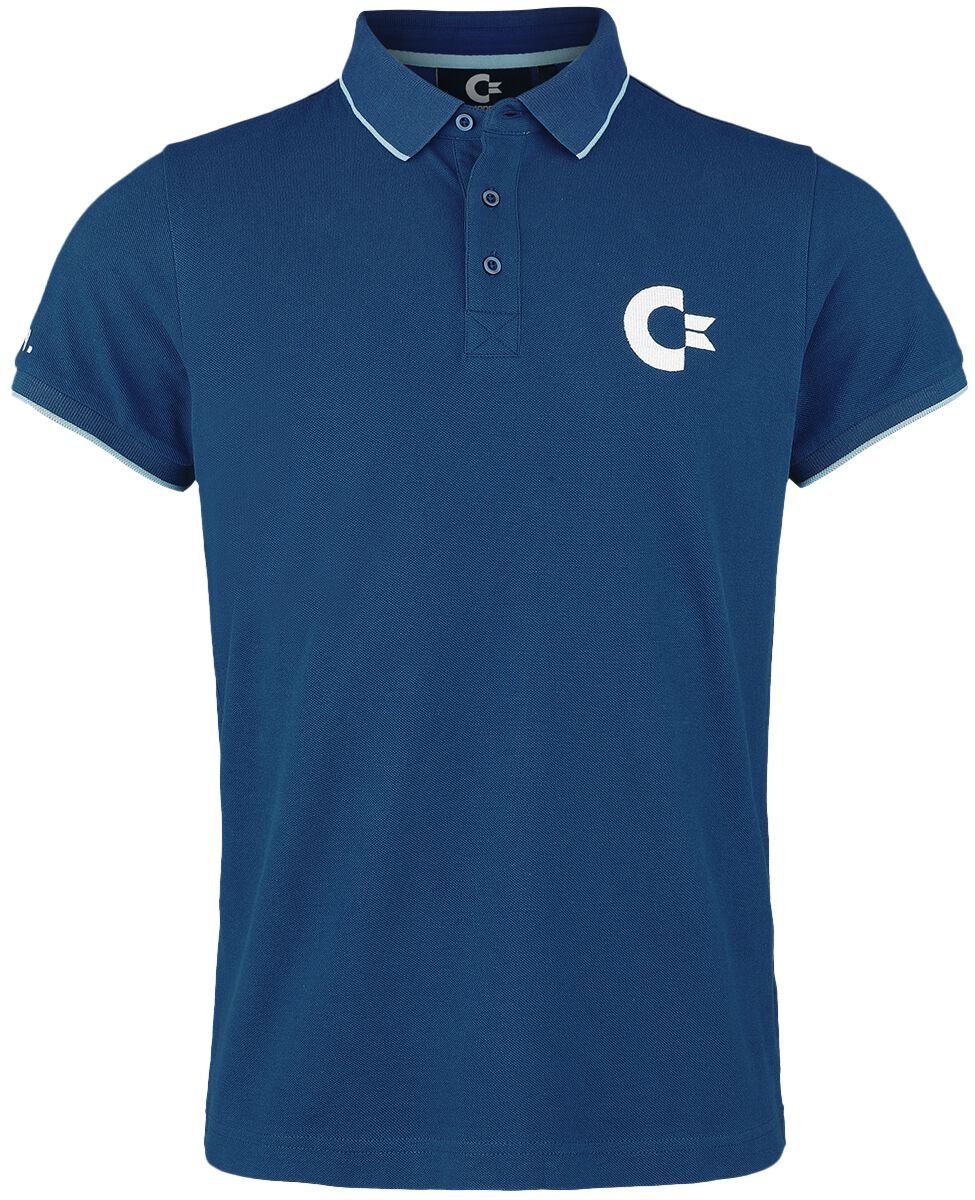 Commodore 64 - Gaming Poloshirt - Logo - M bis XXL - für Männer - Größe M - blau  - EMP exklusives Merchandise! von Commodore 64