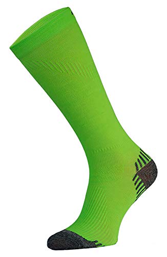 Comodo - Laufsocken Lang Kompression | Kompressionsstrümpfe für Joggen | Sportsocken für Running | Herren und Damen (Neongrün, 36-39) von Comodo