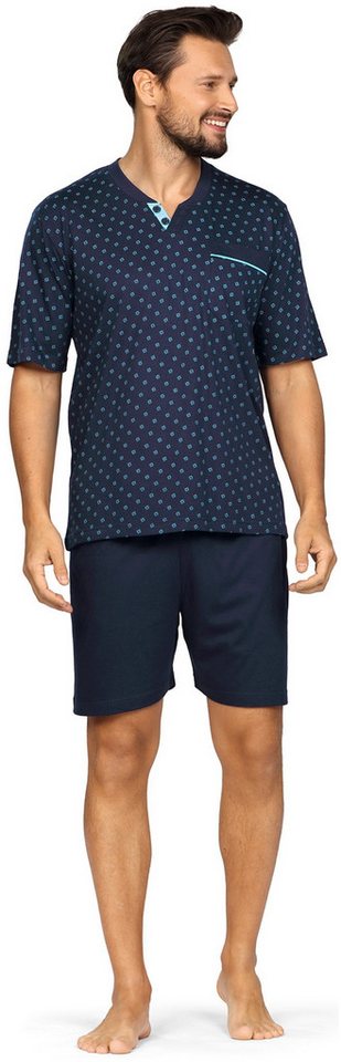 Comte Shorty Casual (Set, 2 tlg., 2-teilig) Herren Schlafanzug Pyjama Kurzarm Baumwolle Schlafanzug von Comte