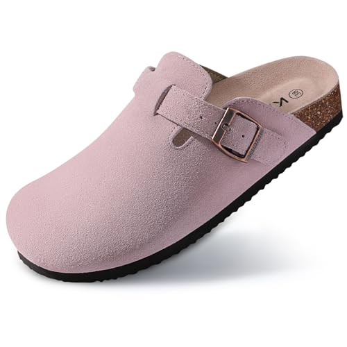 Comwarm Unisex Clogs Wildleder für Frauen aus Leder rutschfest Pantoletten mit Premium Fußbett Comwarm Unisex Clogs Wildleder für Frauen aus Leder rutschfest Pantoletten mit Premium Fußbett von Comwarm
