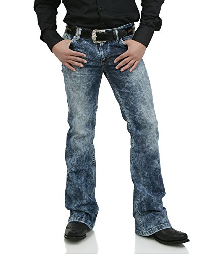 Bootcut Denim Jeans Schlaghose Star Random 36/36 von Comycom