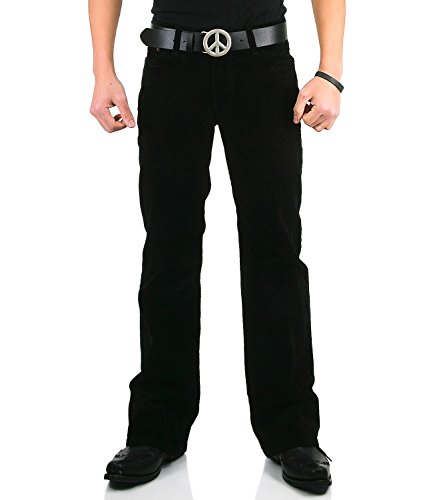 Herren Bootcut Cordhose Star schwarz 31/34 von Comycom