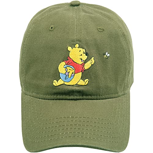 Concept One Unisex-Erwachsene Disney Winnie Puuh Dad Mütze, verstellbare Baumwoll-Baseballkappe mit gebogener Krempe Papa-Hut, Braun, Einheitsgre von Concept One