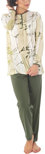 Consult-Tex Damen Langarm Pyjama Schlafanzug Baumwolle Knopfleiste DW528 60/62 von Consult-Tex