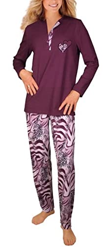 Consult-Tex Damen Pyjama Schlafanzug Baumwolle Langarm DF657 36/38 von Consult-Tex