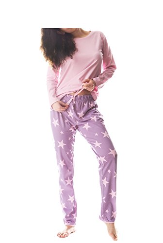 Consult-Tex Damen Pyjama Schlafanzug Baumwolle Langarm SUN4 36/38 von Consult-Tex