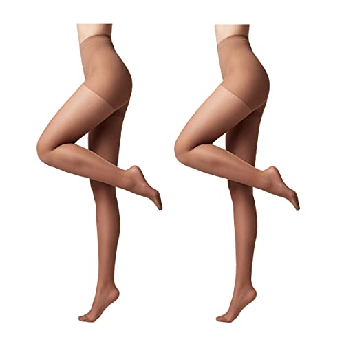 Conte elegant modellierende Damenstrumpfhose 2er Pack - ACTIVE 40 DEN - Stimuliert die Blutzirkulation formende Feinstrumpfhose Damen Strumpfhose - Farbe Bronz Größe 3 von Conte elegant