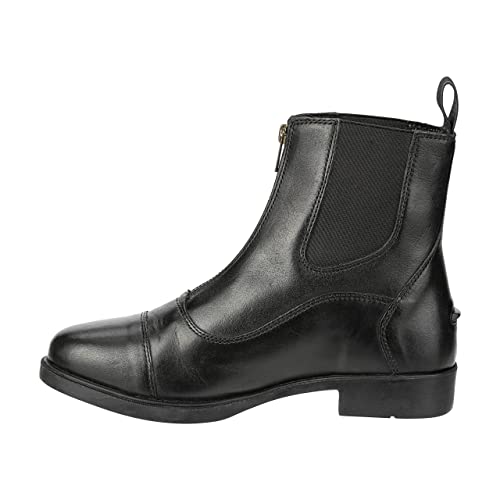 Contrace© Stiefelette »Frontzip Leather« - Chelsea Boot - Reit-Schlupf-Schuh - Echtleder - Komforteinlegsohle - Gummisohle - Micro Lining - Hautverträglich - Atmungsaktiv - Schwarz 40 von Contrace