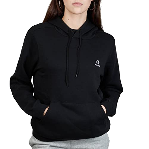 Converse Sweatshirt mit Kapuze Go-To Embroidered Star Chevron Schwarz Code 10024509-A02, Schwarz , S von Converse