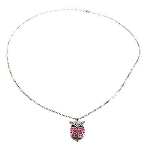 Cookwowe Modische Vintage-Halskette mit Anhänger, lange Kette, Rosa, rose von Cookwowe