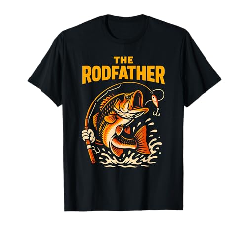 The Rod Father Funny Herren Vintage Big Mouth Bass Angeln T-Shirt The Rod Father Funny Herren Vintage Big Mouth Bass Angeln T-Shirt von Cool Papa - Bass Fishing Gear