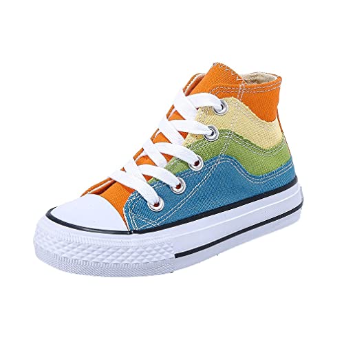 Cool&D Kinder Canvas Sneaker Segeltuchschuhe Unisex Leinwand Sportlich Schuhe High-Top Sportschuhe von Cool&D