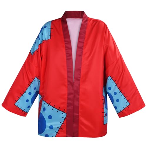 CoolChange Monkey D. Ruffy Kimono Jacke | Anime Haori Umhang | Rot | Größe: L/XL von CoolChange