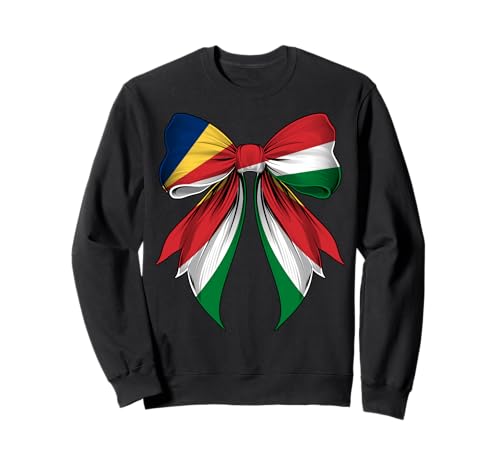 Seychellen Seychellen Pride Kokette Schleife Flagge Mädchen Mama Sweatshirt Seychellen Seychellen Pride Kokette Schleife Flagge Mädchen Mama Sweatshirt von Coquette Ribbon Bow Flag Seychelles Gifts