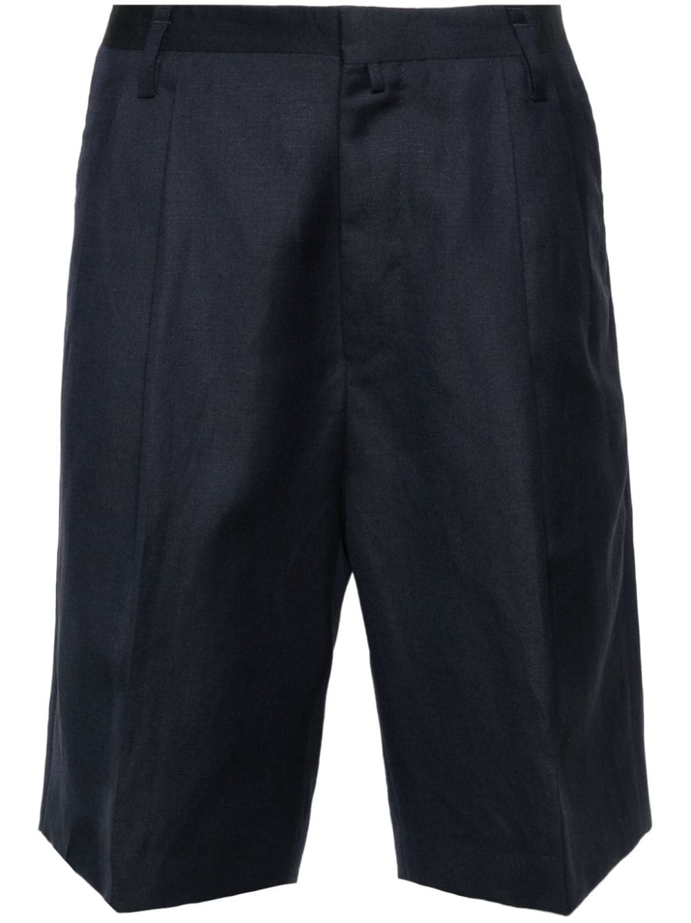 Corneliani textured pleated bermuda shorts - Blau von Corneliani
