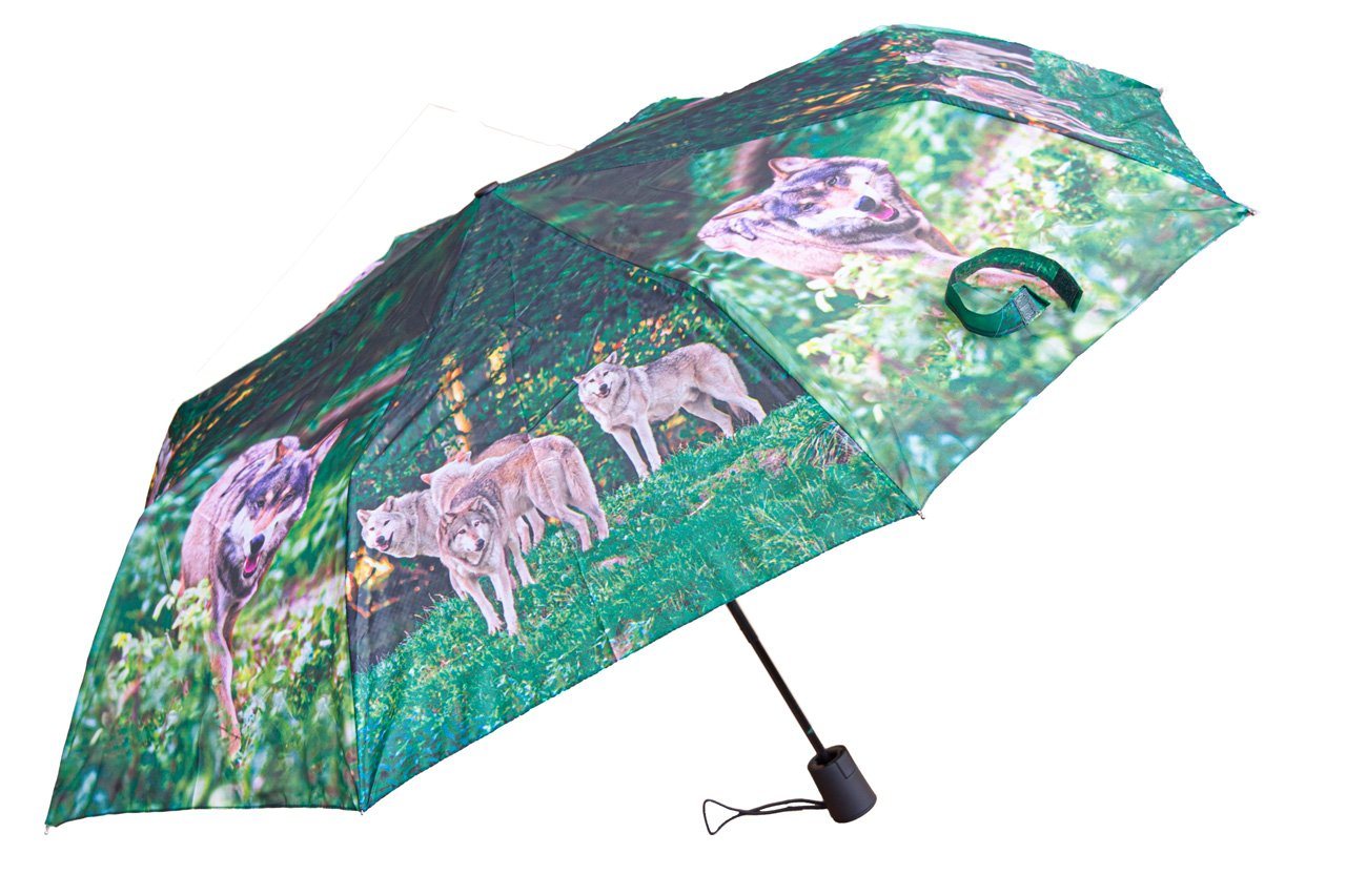 Cornelißen Taschenregenschirm Regenschirm - Wölfe - Ø 95cm von Cornelißen