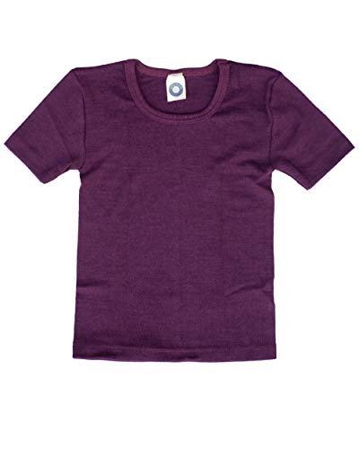 Cosilana, Kinder Unterhemd/T-Shirt, 70% Wolle und 30% Seide (152, Pflaume) von Cosilana