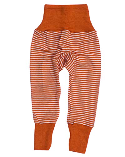 Cosilana, Baby Nabelbundhose/Hose, 70% Wolle, 30% Seide (Orange/Natur, 86-92) von Cosilana