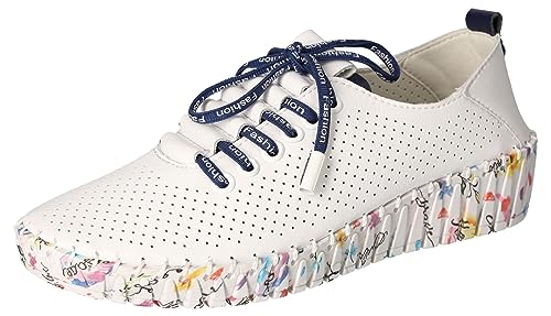 Cosmos Comfort Damen 6175-302 Sneaker, weiß/blau, 39 EU von Cosmos Comfort