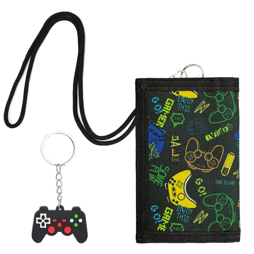 Kinder Geldbeutel Jungs, Videospiel Geldbeutel Jungen mit Lanyard Münze Taschenkartenhalter Dreifach Portemonnaie Kinder mit Spiel Schlüsselanhänger Geldbeutel Kinder Jungen Geburtstagsgeschenk Kinder Geldbeutel Jungs, Videospiel Geldbeutel Jungen mit Lanyard Münze Taschenkartenhalter Dreifach Portemonnaie Kinder mit Spiel Schlüsselanhänger Geldbeutel Kinder Jungen Geburtstagsgeschenk von Cosysparks