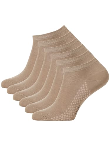 Cotton Prime Sneaker Socken Herren Damen Unisex – 6 Paar Kurzschaft Sneakersocken aus Bambus Viskose – Atmungsaktive Sportsocken Kurz für Alltag & Sport, beige, Gr. 39-42 Cotton Prime Sneaker Socken Herren Damen Unisex – 6 Paar Kurzschaft Sneakersocken aus Bambus Viskose – Atmungsaktive Sportsocken Kurz für Alltag & Sport, beige, Gr. 39-42 von Cotton Prime