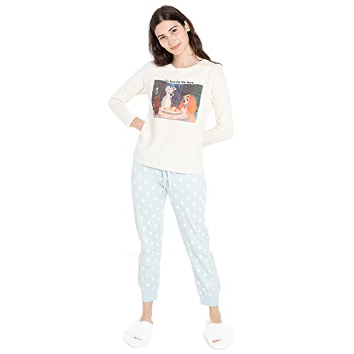 Cotton Soul Disney, Lady & The Tramp Love Damen-Schlafanzug, lang, mehrfarbig, multi, 42 von Cotton Soul